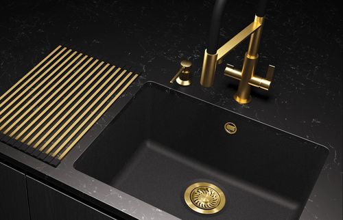 cumpără Sifon pentru chiuvetă bucătărie Helika-AquaSanita AQF-001V-G Gold în Chișinău 