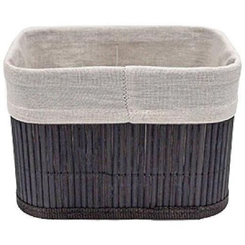 cumpără Cutie depozitare H&S 48472.3 Cos 20x15x14cm, negru, cu captuseala, din bambus în Chișinău 
