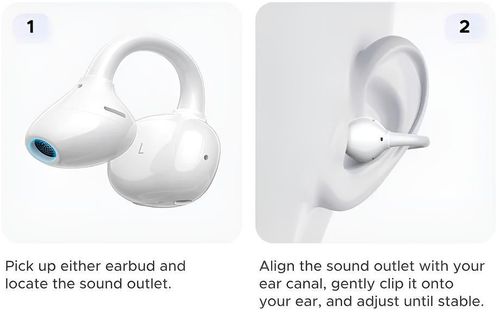 купить Наушники беспроводные Ugreen 65880 TWS Open Ear ClipBuds Pro WS218, White в Кишинёве 