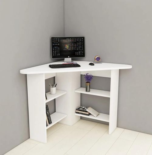 cumpără Masă de birou Trendy Corner, Alb, 80x74x80cm în Chișinău 