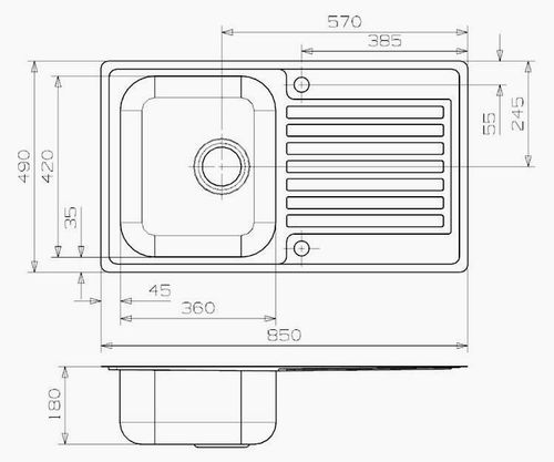 cumpără Chiuvetă bucătărie Reginox R24065 Centurio 10 CC în Chișinău 