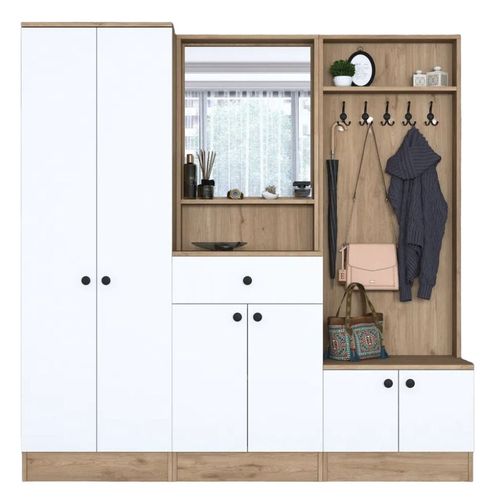cumpără Mobilă pentru antreu Trendy P6-M2-2257G, 179x182x35cm (GTR001427) în Chișinău 