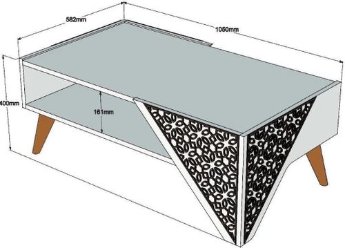 купить Журнальный столик Trendy Берил, орех 105x58x40 см в Кишинёве 