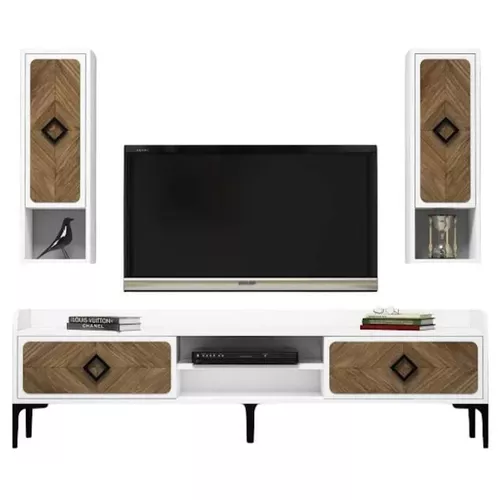 купить Тумба напольная для TV Trendy Samba, Alb 180x52x35cm в Кишинёве 