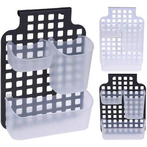 купить Полка для ванной Promstore 42690 Корзина навесная на дверь 3 секции Bathroom 39x29x9cm в Кишинёве 