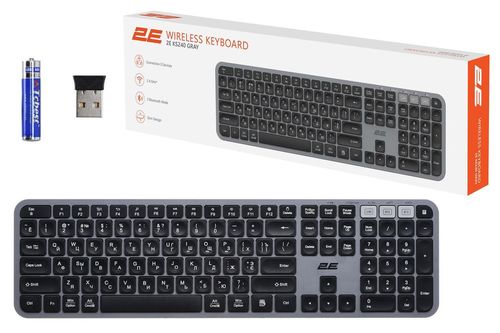 купить Клавиатура 2E 2E-KS240WG KS240 WL BT Gray в Кишинёве 