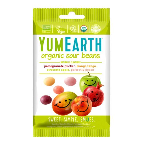 Жевательные конфеты YumEarth, Organic Sour Beans 50 g 