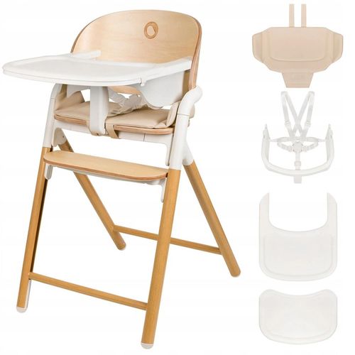 купить Стульчик для кормления Lionelo Celia 3in1 White Natural Wood в Кишинёве 