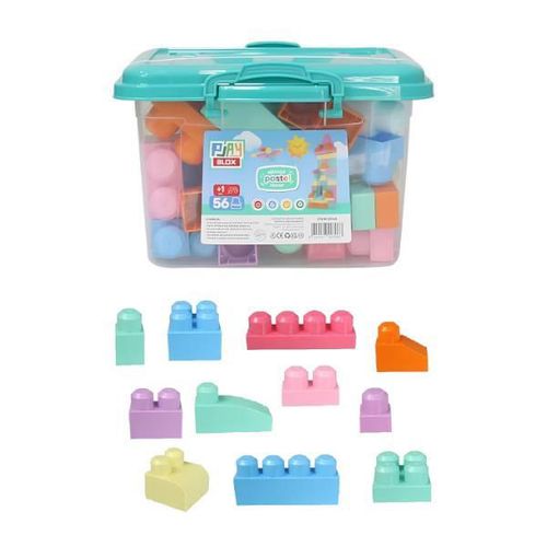 cumpără Set de construcție miscellaneous 3066 Găleată cu blocuri pastel Play Blox, 56 piese în Chișinău 