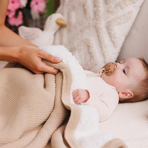 cumpără Lenjerie de pat pentru copii BabyOno 1659/02 Patura de bumbac cu captuseala din fleece Brown în Chișinău 