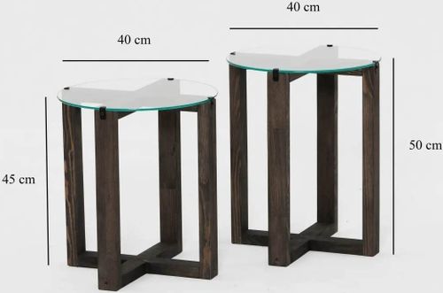 купить Журнальный столик Trendy Amalfi, Антрацит 40x50x40 см в Кишинёве 