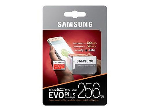 cumpără 256GB Samsung EVO Plus MB-MC256GA/RU microSDXC (Class 10 UHS-I) with Adapter, Read:up to 100MB/s, Write:up to 90MB/s (card de memorie/карта памяти) în Chișinău 