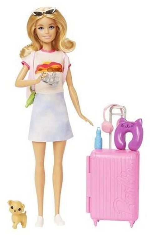 купить Кукла Barbie HJY18 cu accesorii și set de voiaj Malibu в Кишинёве 