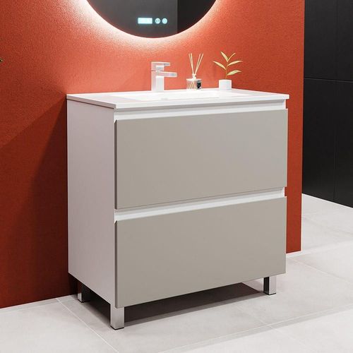 cumpără Dulap pentru lavoar Bayro Wings под столешницу/умывальник Allegro 800 light grey, напольный în Chișinău 