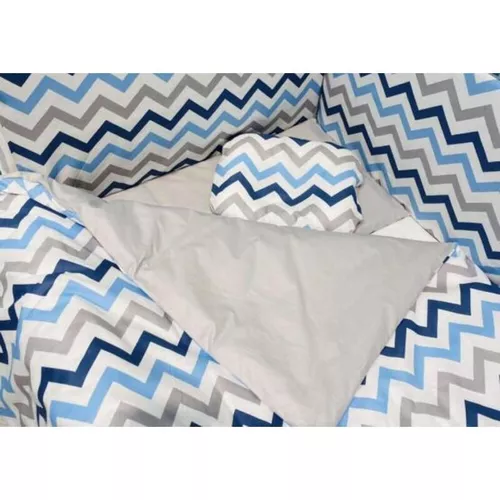 cumpără Lenjerie de pat pentru copii PernaMea Set lenjerie Confort Zigzag 8 piese (PM.100512) în Chișinău 