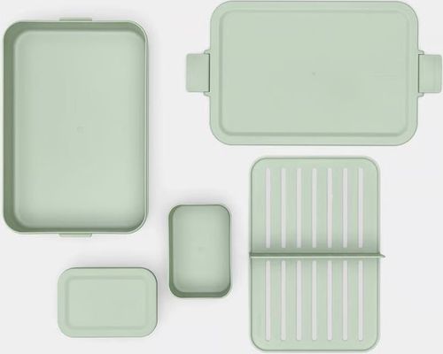 купить Контейнер для хранения пищи Brabantia 20 35 27 Lunch Box Make&Take Jade Green Large, Plastic, Bento в Кишинёве 