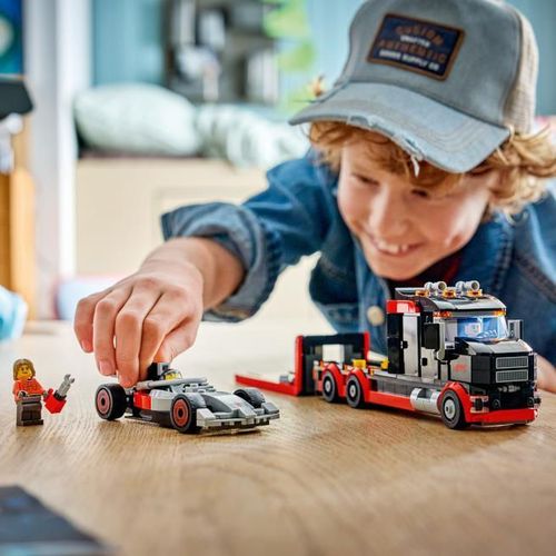 cumpără Set de construcție Lego 60493 City: Camion demonstrativ F1 cu o mașină de curse Audi F1 în Chișinău 