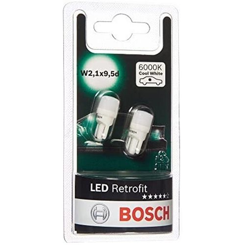 купить Автомобильная лампа Bosch W5W LED Retrofit 12V 1W W2,1x9,5d Blister (2шт.) (1987301505) в Кишинёве 