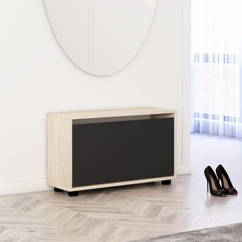 купить Полка для обуви Mobildor-Lux Leo 80x27x47H cm Sonoma/Anthracite в Кишинёве 