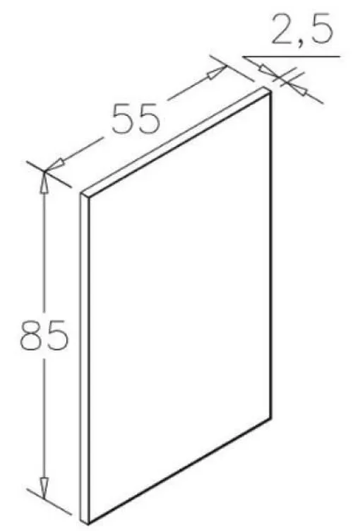 купить Зеркало для ванной Orka Capetown 85x55 Black в Кишинёве 