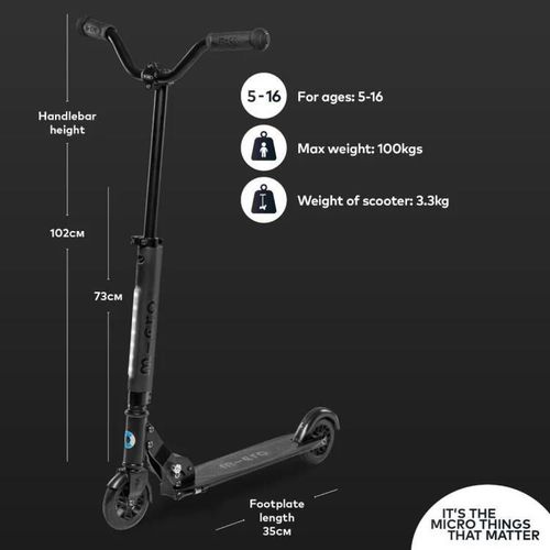 купить Самокат Micro SA0200 Sprite Deluxe Black в Кишинёве 