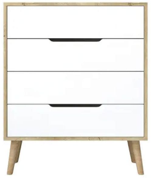 cumpără Comodă Trendy Flora-Sapphire Oak, White, 78x95x45cm (GTR008147) în Chișinău 