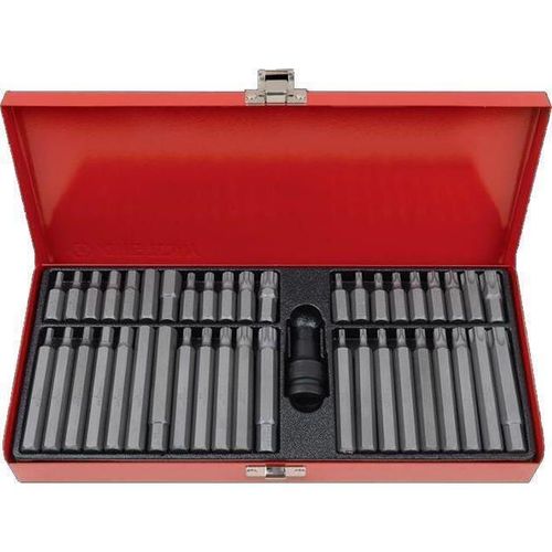 cumpără Set de tubulare, bite, duze King Tony 1043CQ Biți Torx, hexagonali și caneluri, 10 mm, 43 buc. în Chișinău 