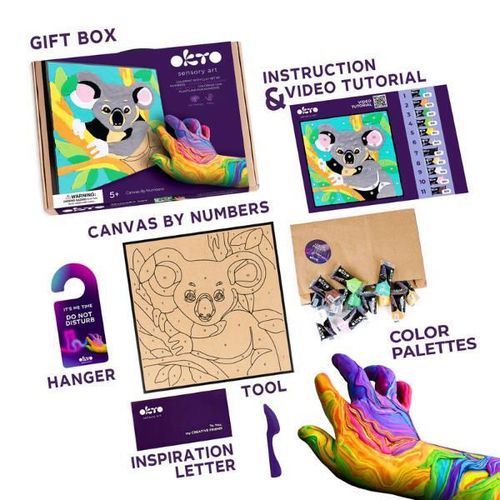cumpără Set de creație Okto 20028 Pictură pe numere 3D cu plastilină ușoară 29x29сm, Koala în Chișinău 