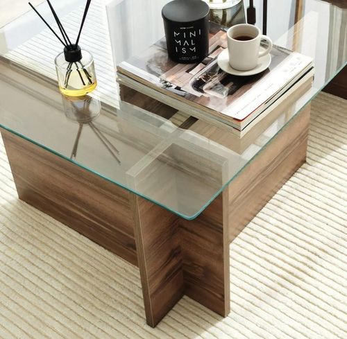 купить Журнальный столик Trendy Escape, ореховый 105x40x65 см в Кишинёве 