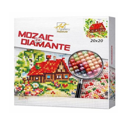 купить Картина по номерам Art Gallery BJ378 Mozaic cu diamante 20x20cm Casuta de vara в Кишинёве 