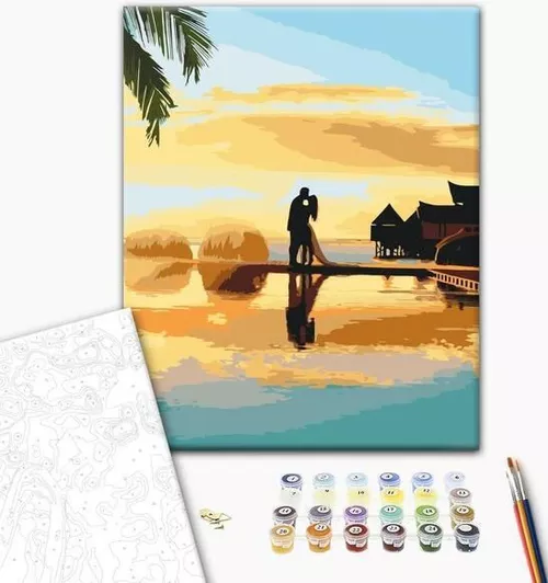 купить Картина по номерам BrushMe BS52863 40x50 cm (în cutie) Iubirea la răsărit в Кишинёве 