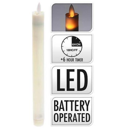 cumpără Lumânare Promstore 42507 Свеча высокая LED 23cm, таймер, пластик, белый în Chișinău 