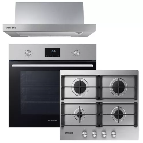 купить Духовой шкаф, варочная панель и вытяжка Samsung NV68A1110RS/WT + NA64H3010AS/WT + NK24M1030IS/UR в Кишинёве 