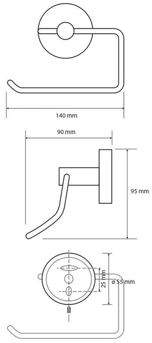 купить Держатель бумаги Bemeta Graphit, suport hirtie WC 156112042 в Кишинёве 