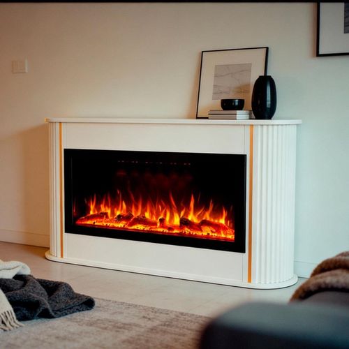 купить Камин электрический ArtFlame Rondo white & Haven 40, 800x1400x300mm в Кишинёве 
