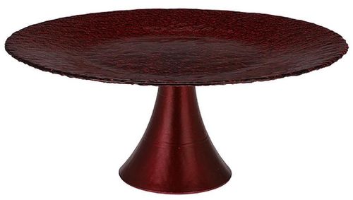 cumpără Veselă Promstore 48165 Suport pentru torta pe picior Embossed Drops D28cm sticla în Chișinău 