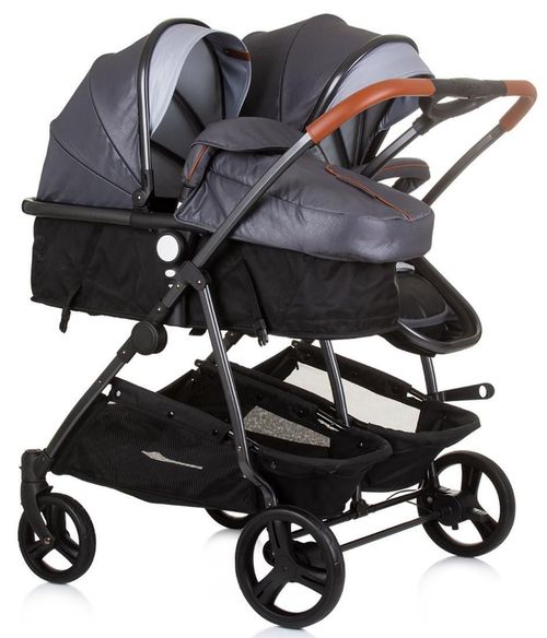 купить Детская коляска Chipolino Kbds02402sg Duo Smart Silver Grey в Кишинёве 