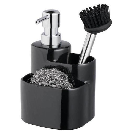cumpără Accesoriu pentru bucătărie Bisk 07674 Dozator set 3 elemente, negru. (ceramica) în Chișinău 