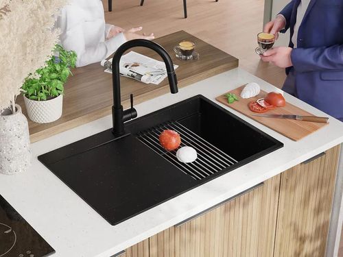 cumpără Chiuvetă bucătărie Primagran San Francisco 780-50 level Black metallic + accesorii 500x780 MHFKM în Chișinău 