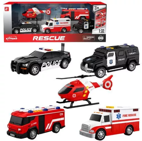 cumpără Mașină Wenyi WY1109A-5 1:32 Set vehicule de salvare cu fricțiune (lumini/sunete) în Chișinău 
