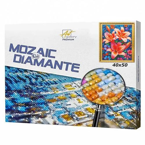 купить Картина по номерам Art Gallery GA87296 Mozaic cu diamante 40x50cm Crini roz в Кишинёве 