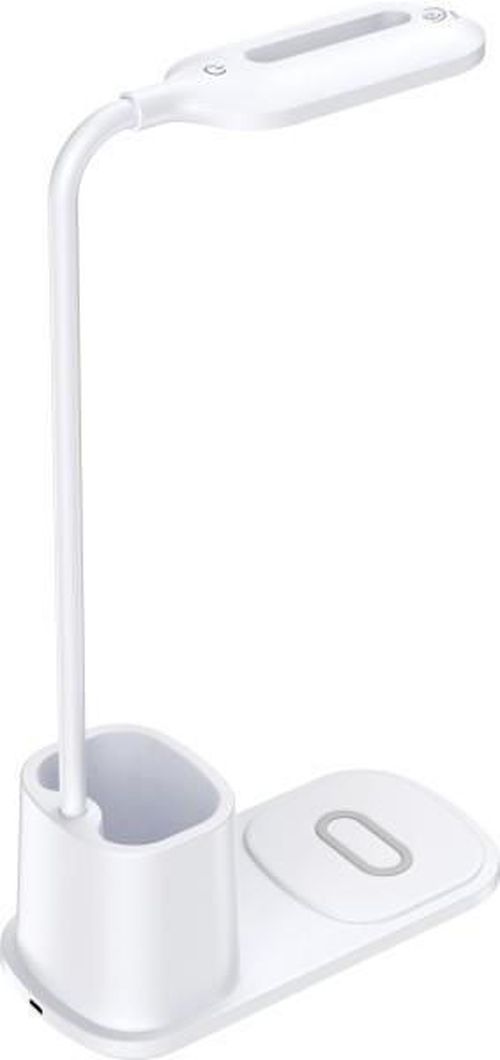 купить Настольная лампа Rebeltec W601 with QI wireless charging 15W, White в Кишинёве 