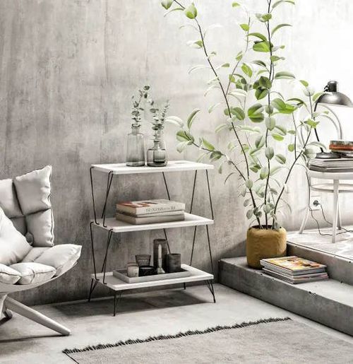 cumpără Măsuţă cafea Trendy Lazandos, Alb 48x75x31cm în Chișinău 