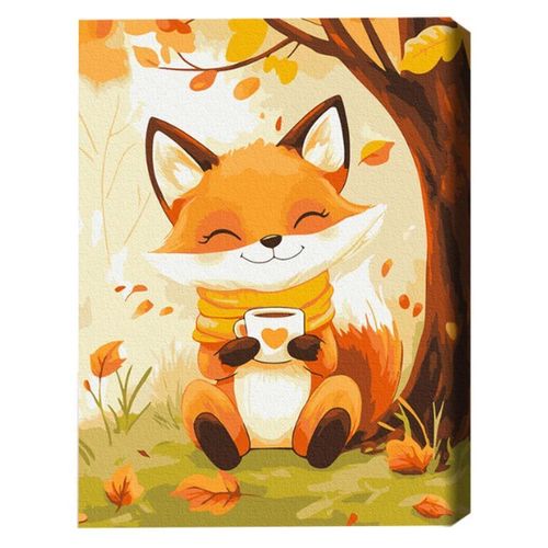 cumpără Tablou pe numere BrushMe KBS0167FC 30x40сm (fără cutie) Vulpiță cu cacao în Chișinău 