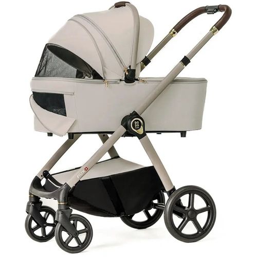 купить Детская коляска DadaPrams Carucior 2in1 Flux Almond + Adaptoare в Кишинёве 