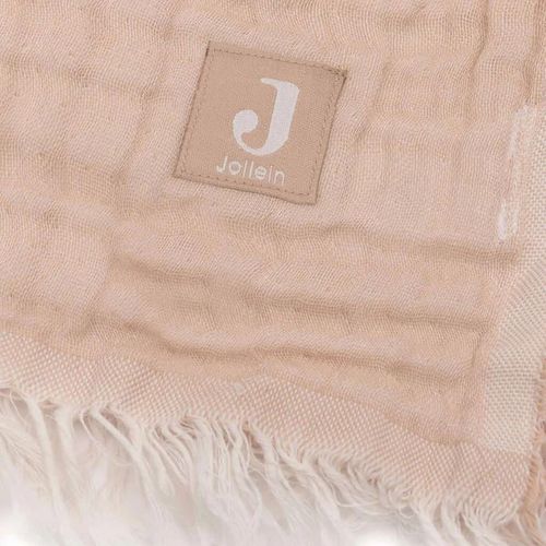 cumpără Lenjerie de pat pentru copii Jollein 521-511-68012 Paturica Fringe Moonstone/Ivory GOTS, 75x100cm în Chișinău 