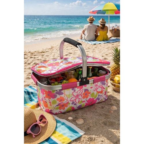 cumpără Geantă frigorifică miscellaneous 2356 Geanta frigorifica, carcasa inox, design floral 2510-1348 SIO în Chișinău 