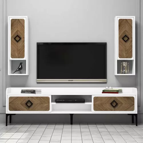 купить Тумба напольная для TV Trendy Samba, Alb 180x52x35cm в Кишинёве 