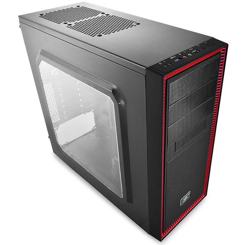 cumpără Carcasa PC Case Middletower Deepcool TESSERACT SW-RD ATX Black/Red no PSU, 1xUSB3.0/1xUSB2.0/Audio x 1/Mic x 1, Included: Front: 1x120mm; Rear: 1x120mm DC fan (carcasa/корпус) în Chișinău 