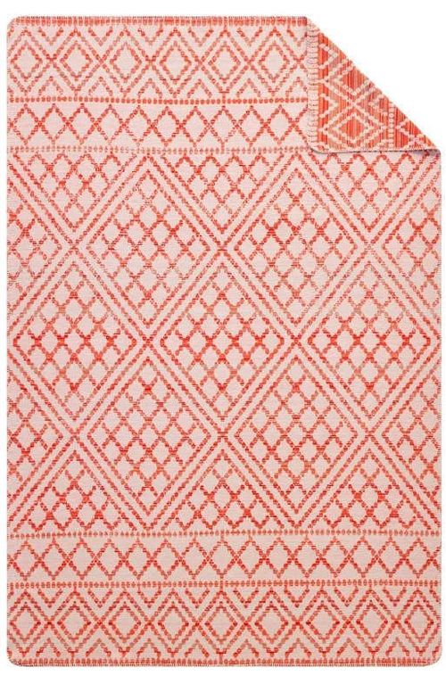 cumpără Textile de casă Ibena 1800/200 Jacquard Baumwolldecke Kailua mith GOTS Zertifikat Redorange/ivory în Chișinău 